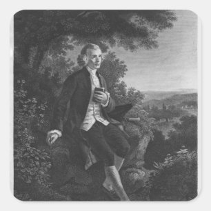 Adesivo Quadrado Jean-Jacques Rousseau que compõe "Emile"