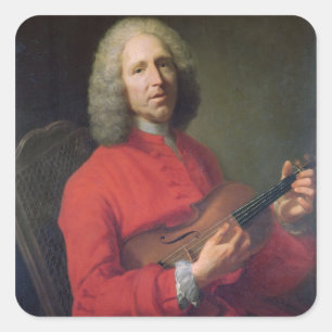 Adesivo Quadrado Jean-Philippe Rameau com um violino