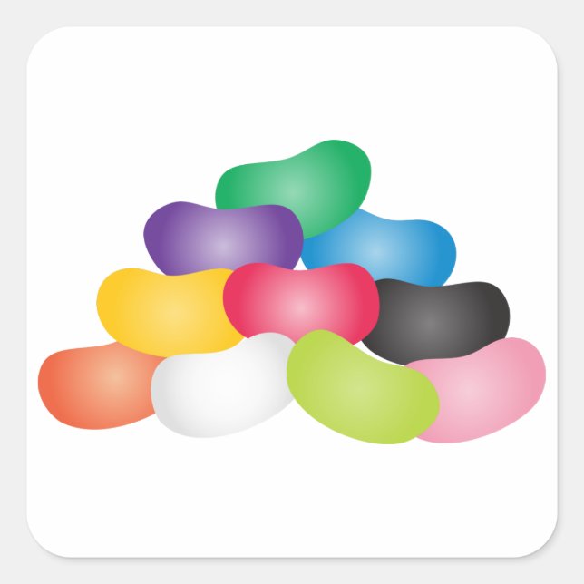 Adesivo Quadrado Jelly Beans (Frente)