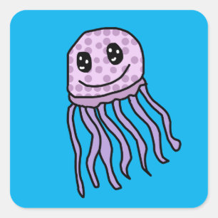 Adesivo Quadrado Jelly Fish