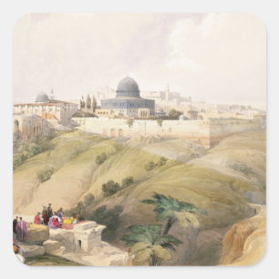 Adesivo Quadrado Jerusalém, 9 de abril de 1839, prato 16 do Volume