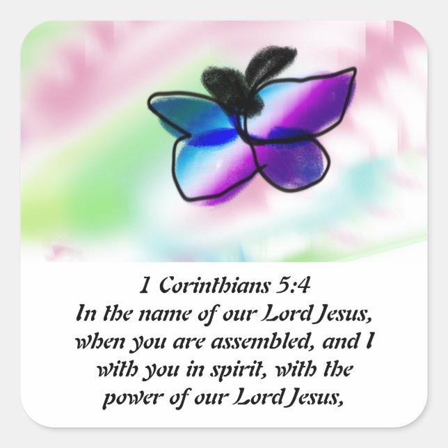 Adesivo Quadrado jesus conosco (Frente)