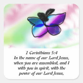 Adesivo Quadrado jesus conosco