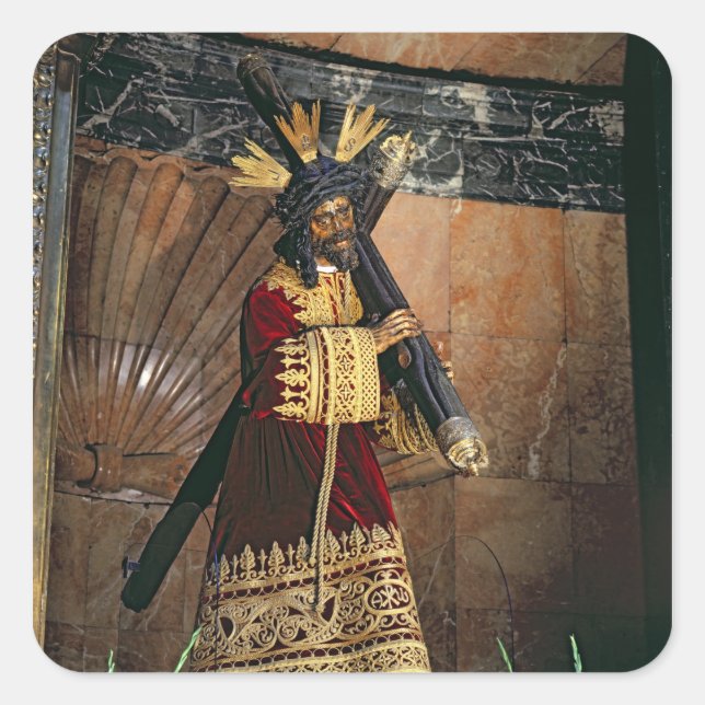 Adesivo Quadrado Jesus do Poder do Excelente, 1620 (Frente)