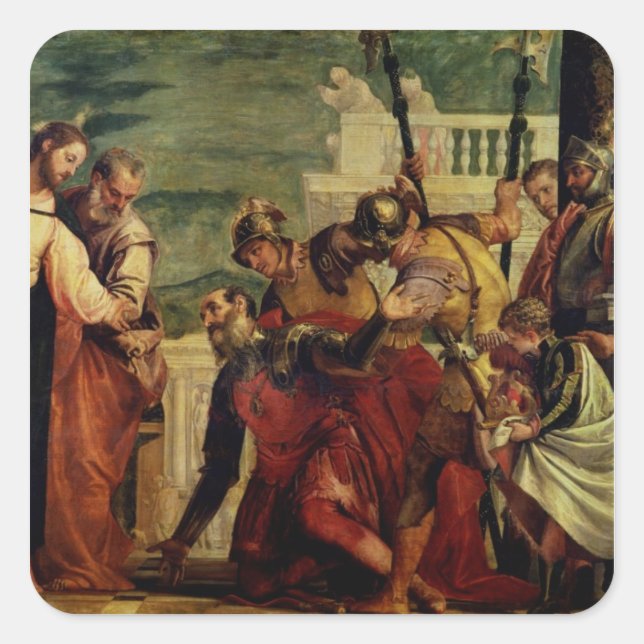 Adesivo Quadrado Jesus e o Centurião (Frente)