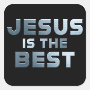 Adesivo Quadrado JESUS é o melhor - Crianças e Adultos Fé Cristã