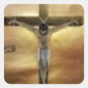 ADESIVO QUADRADO JESUS NA CRUZ