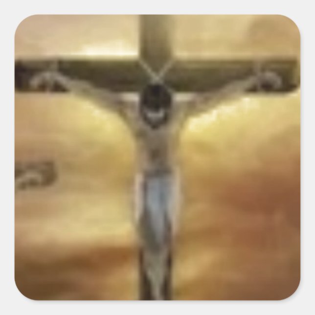 ADESIVO QUADRADO JESUS NA CRUZ (Frente)