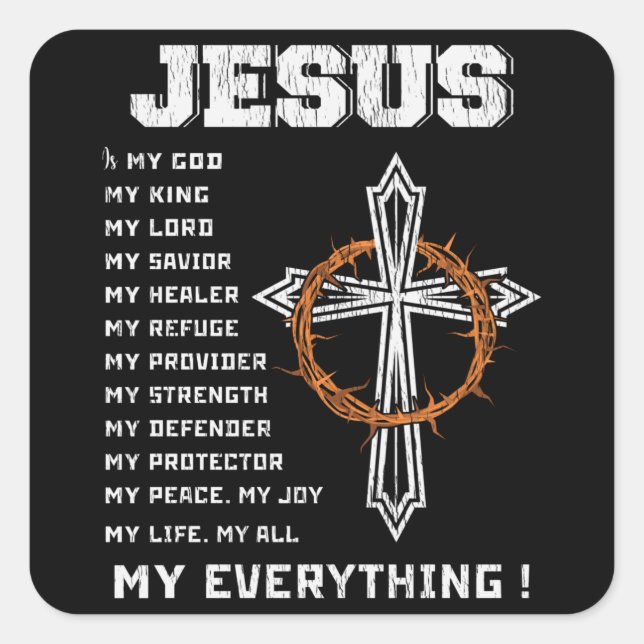 Adesivo Quadrado Jesus O Motivo Do Natal Cristão Da Época (Frente)