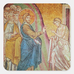 Adesivo Quadrado Jesus que cura um leper