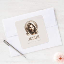 Adesivo Quadrado Jesus ressuscitou verdadeiramente!