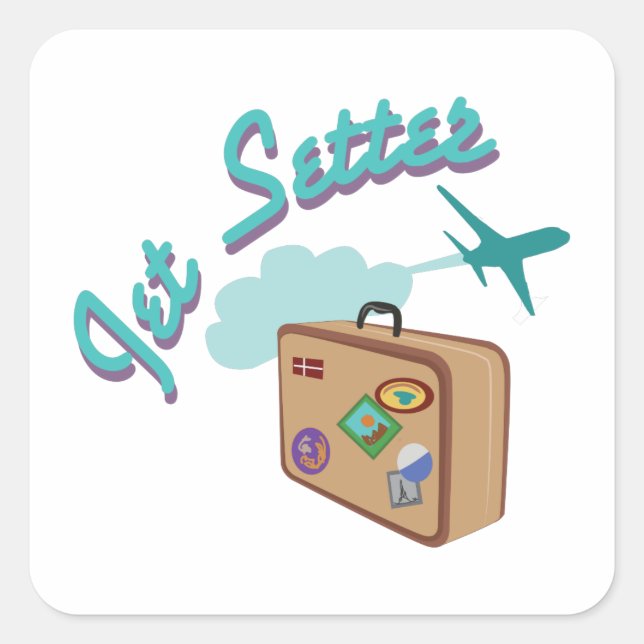 Adesivo Quadrado Jet Setter (Frente)