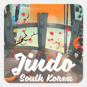 Adesivo Quadrado Jindo Coreia do Sul