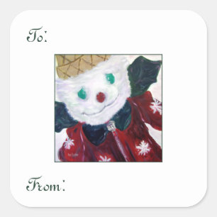 Adesivo Quadrado Jingle Bear