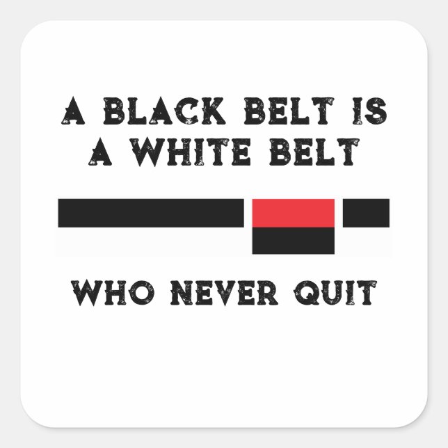 Adesivo Quadrado Jiu Jitsu Black Belt Que Nunca Saiu (Frente)