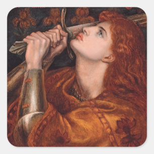 Adesivo Quadrado Joana d'Arc, c. 1882 por Dante Gabriel Rossetti