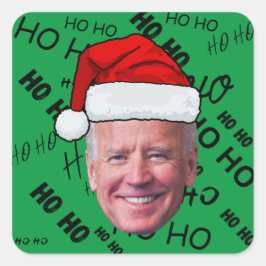 Adesivo Quadrado Joe Biden Funny Green Ho Natal