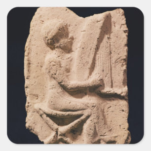Adesivo Quadrado Jogador da harpa, 1830-1600 BC