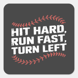 Adesivo Quadrado Jogador de beisebol Engraçado de Ocorrência Rápida