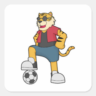 Adesivo Quadrado Jogador de futebol do Tigre