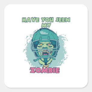 Adesivo Quadrado Jogador de Futebol Zumbi