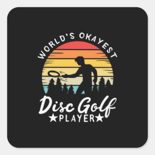 Adesivo Quadrado Jogador de Golfe do Disco Mais Okayest