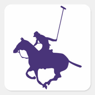 Adesivo Quadrado Jogador de Polo