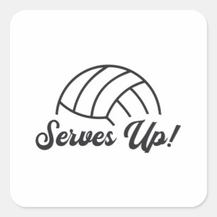 Adesivo Quadrado Jogador de Voleibol Serve Presente De Voleibol De 