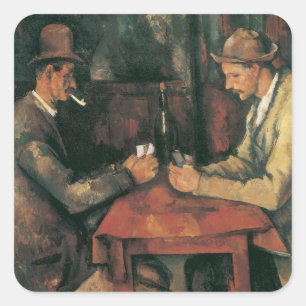 Adesivo Quadrado Jogadores de Cartas de Paul Cezanne, Arte Fino Ant