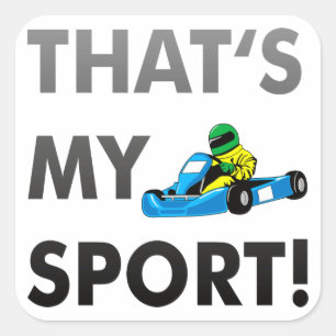 Adesivo Quadrado jogar cartas cart/go - that's my sport