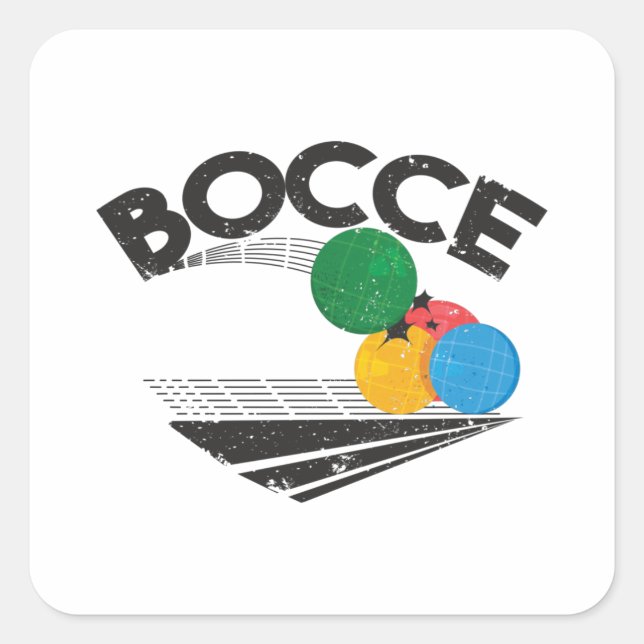 Adesivo Quadrado Jogo Bocce Balls (Frente)