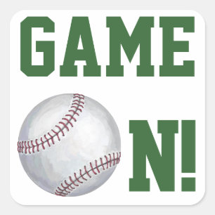 Adesivo Quadrado Jogo de basebol em