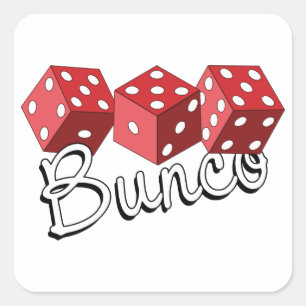 Adesivo Quadrado Jogo de Dados Bunco