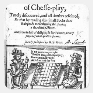 Adesivo Quadrado Jogo de xadrez famoso, 1614