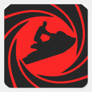 ADESIVO QUADRADO JOGO DO ESQUI DO JATO