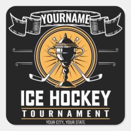 Adesivo Quadrado Jogo Personalizado da Equipe de Jogadores de Trofé