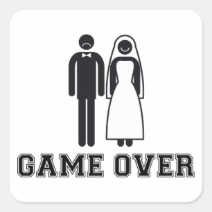 Adesivo Quadrado Jogo sobre, noivos, casal wedding