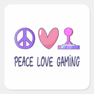 Adesivo Quadrado Jogos de Paz e Amor