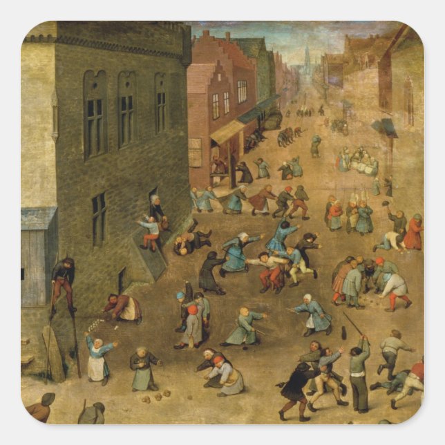 Adesivo Quadrado Jogos Infantis : detalhe do canto superior direito (Frente)