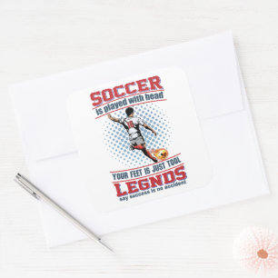 Adesivo Quadrado Joguei Futebol Com Minha Cabeça