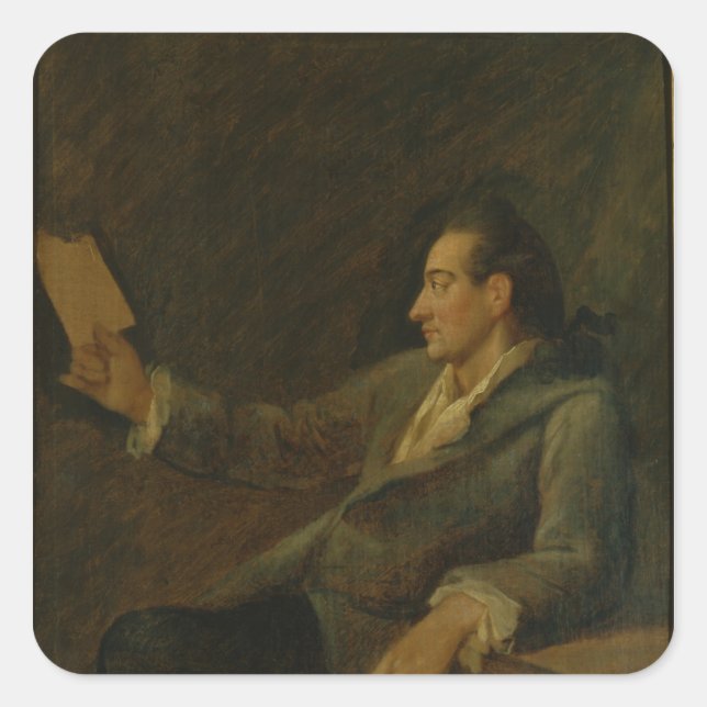 Adesivo Quadrado Johann Wolfgang von Goethe, 1775 (Frente)