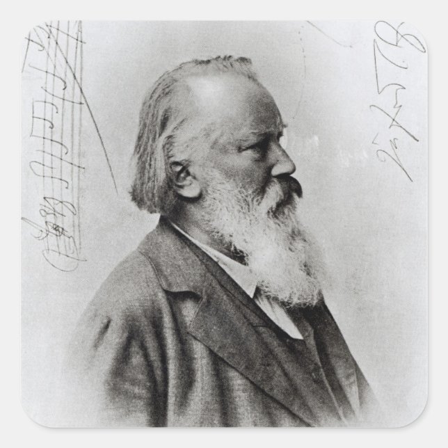 Adesivo Quadrado Johannes Brahms (Frente)