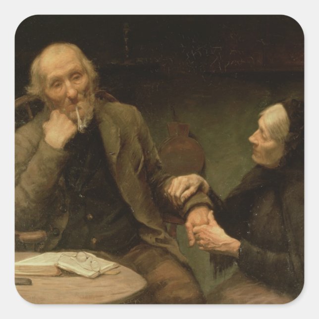 Adesivo Quadrado John Anderson, My Jo, 1894 (petróleo na canvas) (Frente)