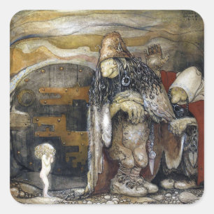 Adesivo Quadrado John Bauer Troll