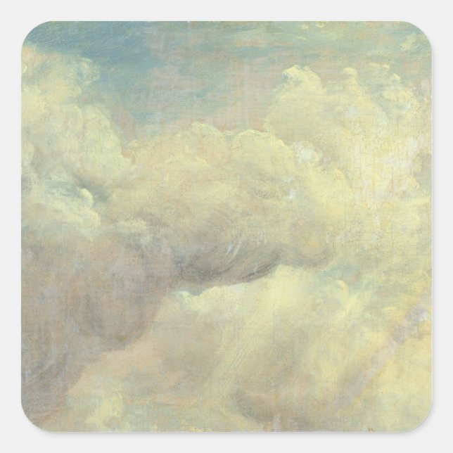 Adesivo Quadrado John Constable | Cloud Study, c.1821 (petróleo sob (Frente)