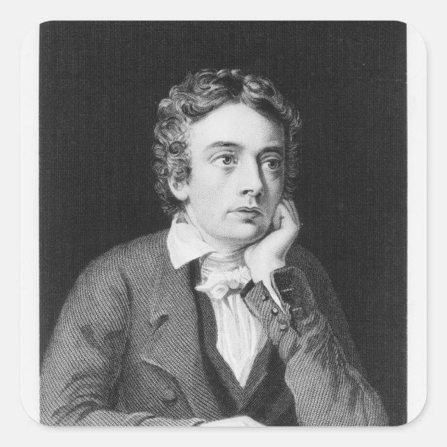 Adesivo Quadrado John Keats (Frente)