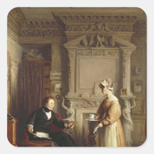 Adesivo Quadrado John Sheepshanks e sua empregada doméstica