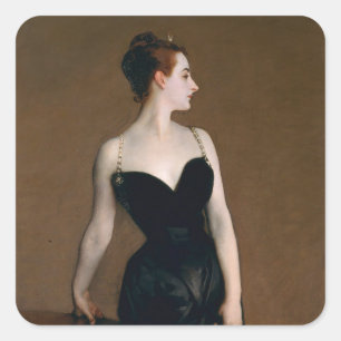 Adesivo Quadrado John Singer Sargent Retrato Madame X Mal-humorado