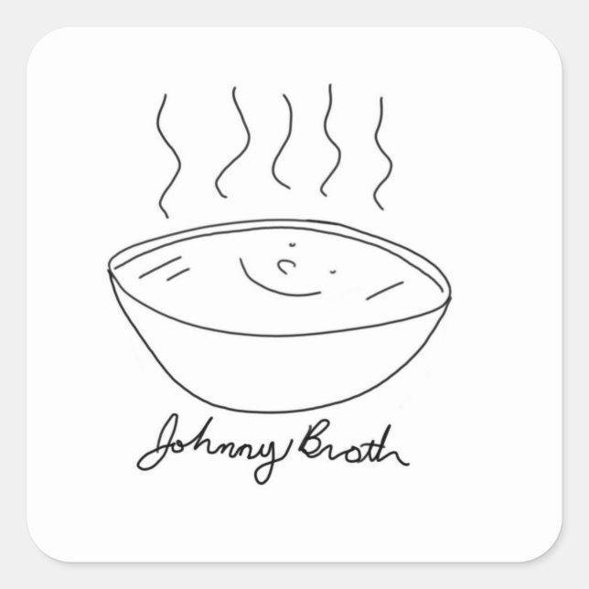 Adesivo Quadrado Johnny Broth Button (Frente)