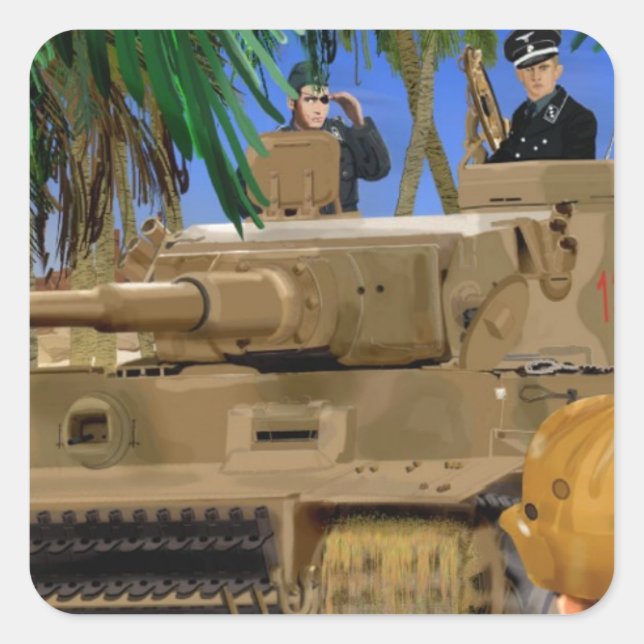 ADESIVO QUADRADO JOLLY ROGER TIGER TANK. (Frente)